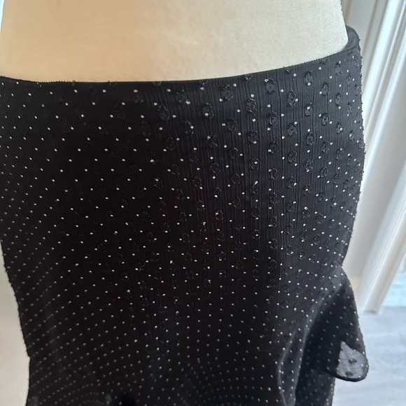 Club Monaco Black and White Polka Dot Shirt Size 10 - Picture 2 of 3